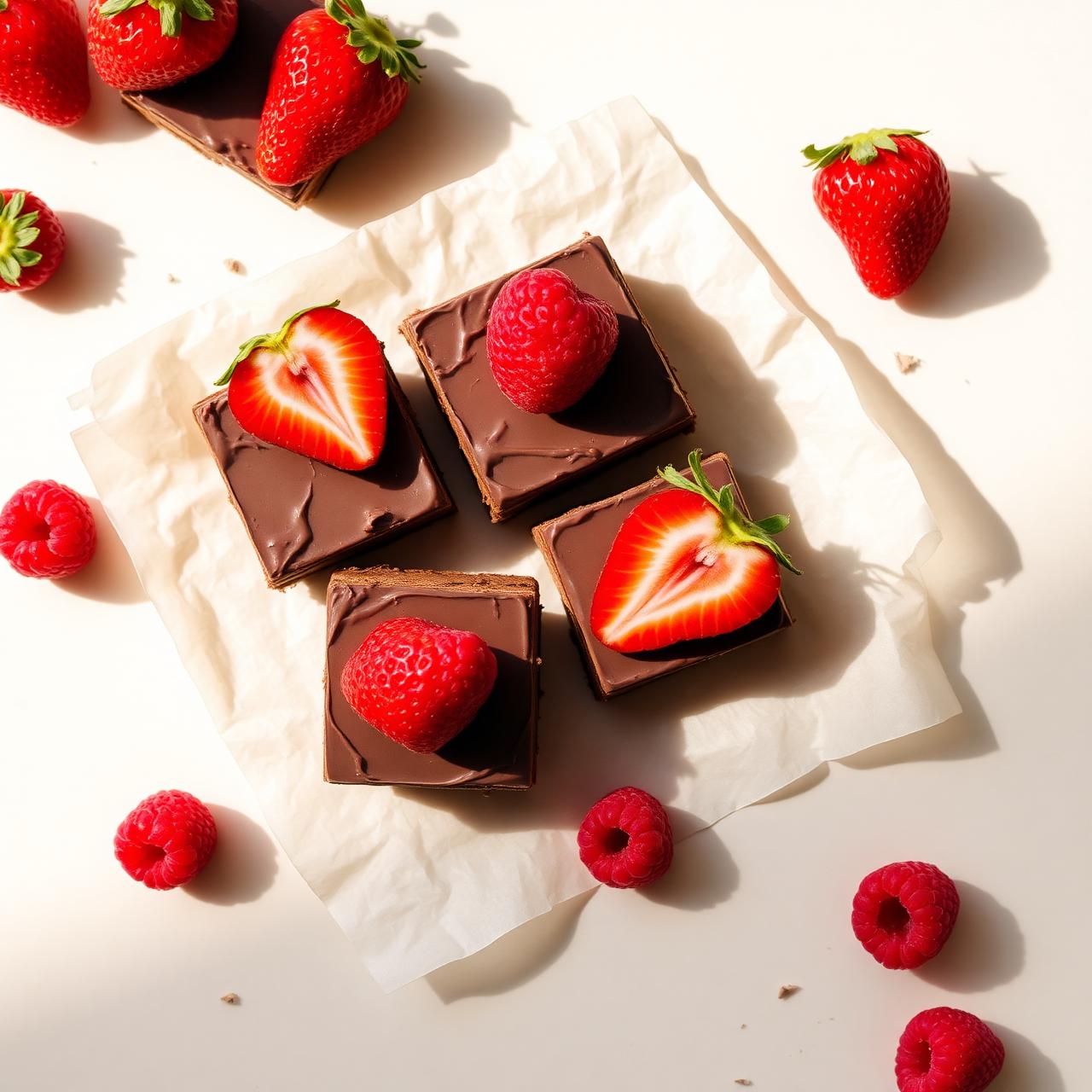 Chocolate casero con fresas