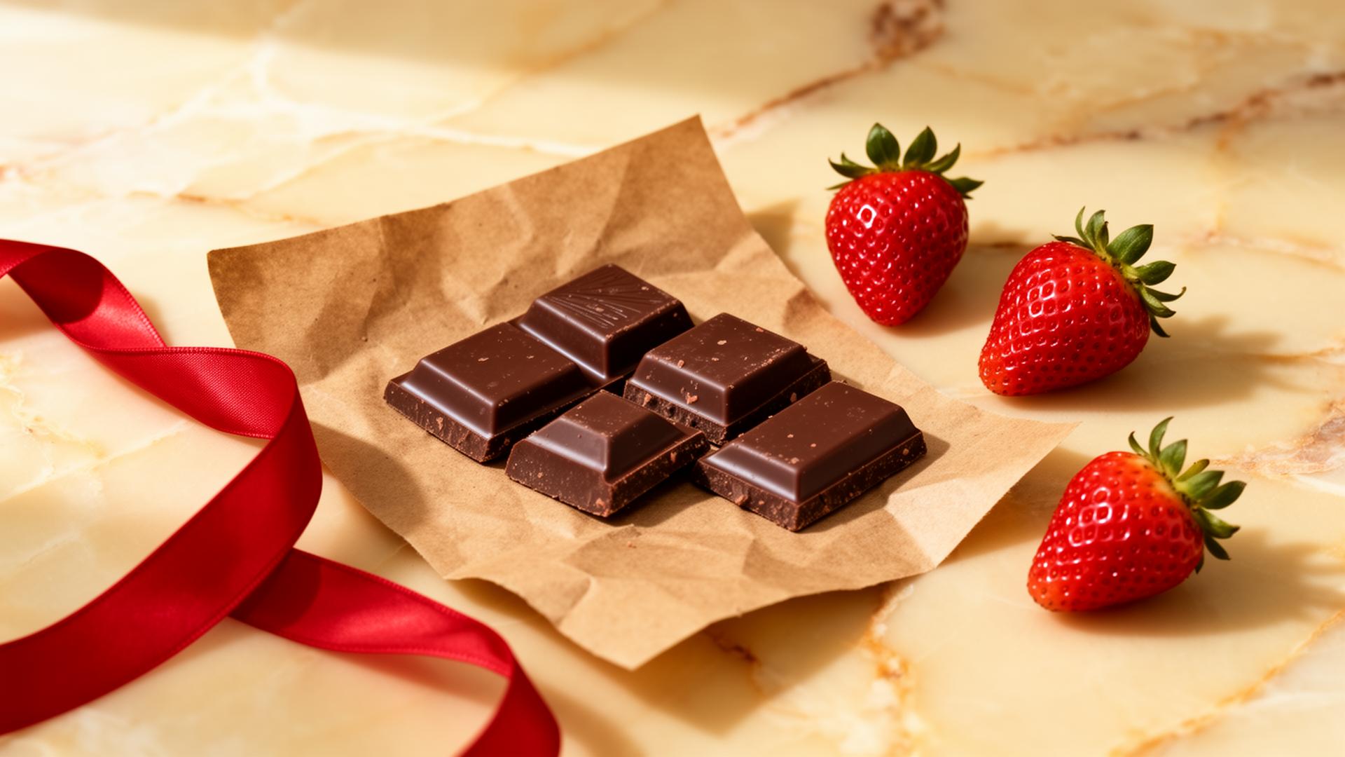 Chocolate y fresas artesanales